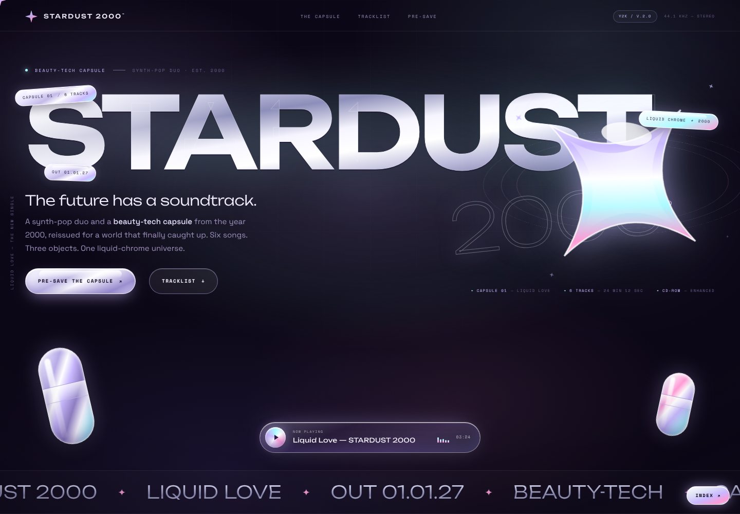 STARDUST 2000 页面预览